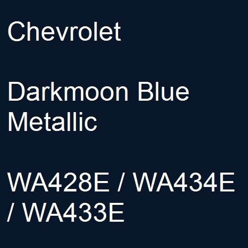 Chevrolet, Darkmoon Blue Metallic, WA428E / WA434E / WA433E.